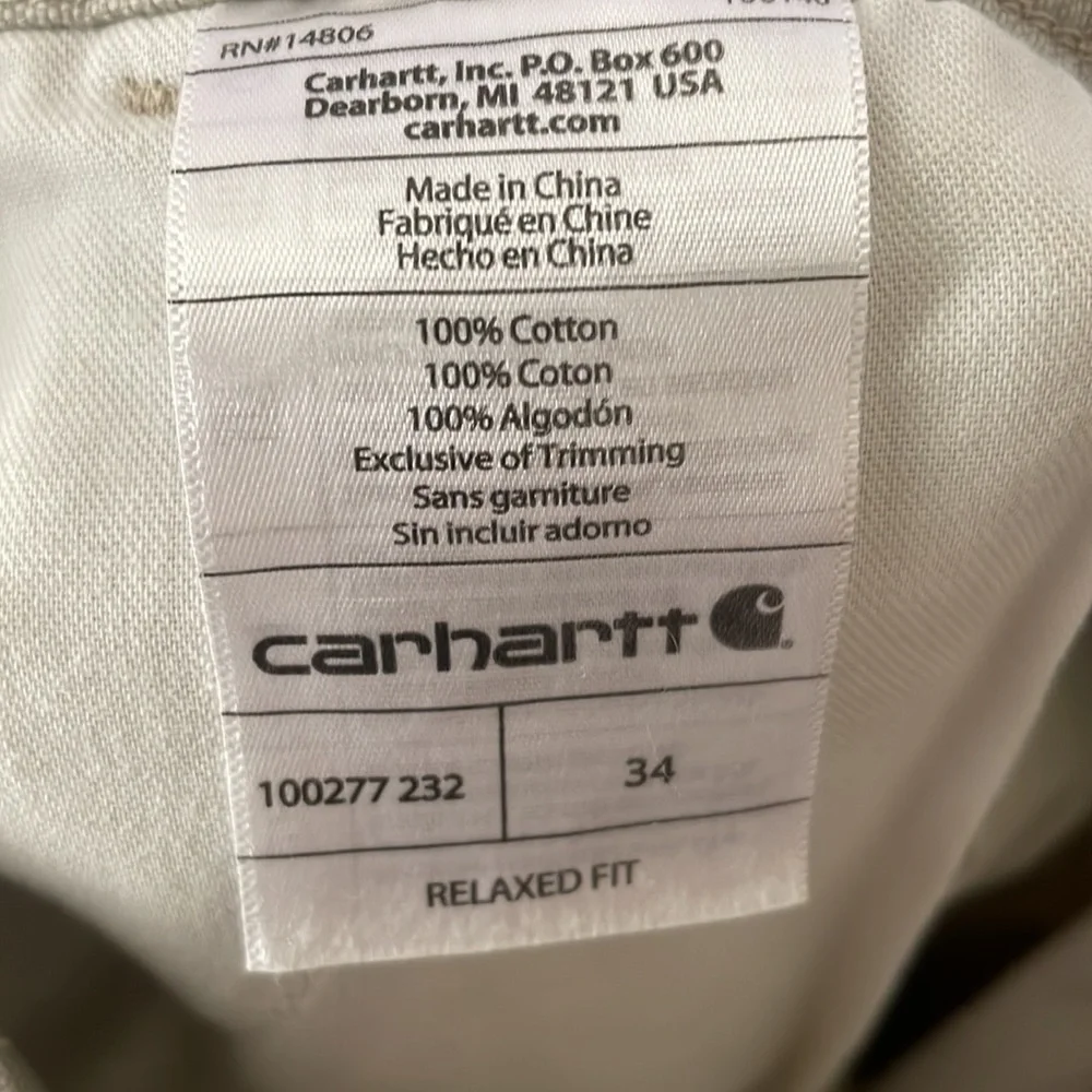 Carhartt Relaxed Fit Cargo Shorts Size 34
